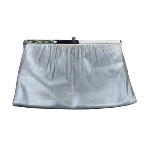Vintage Silver‎ Evening Bag Clutch Purse Metallic Party Handbag